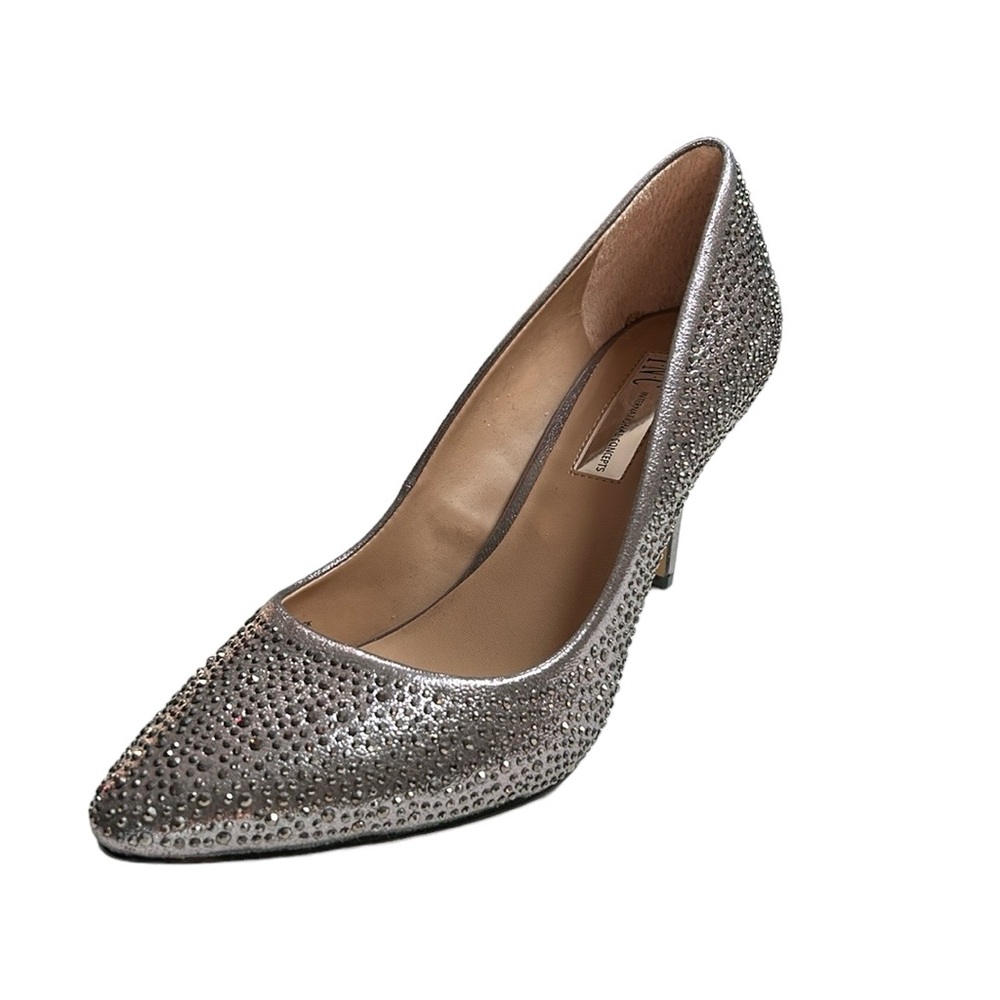 INC International Concepts Zitah Silver Beaded Pumps Size 8 NWT